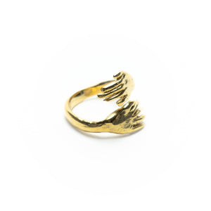 Anillo Dos Manos Oro