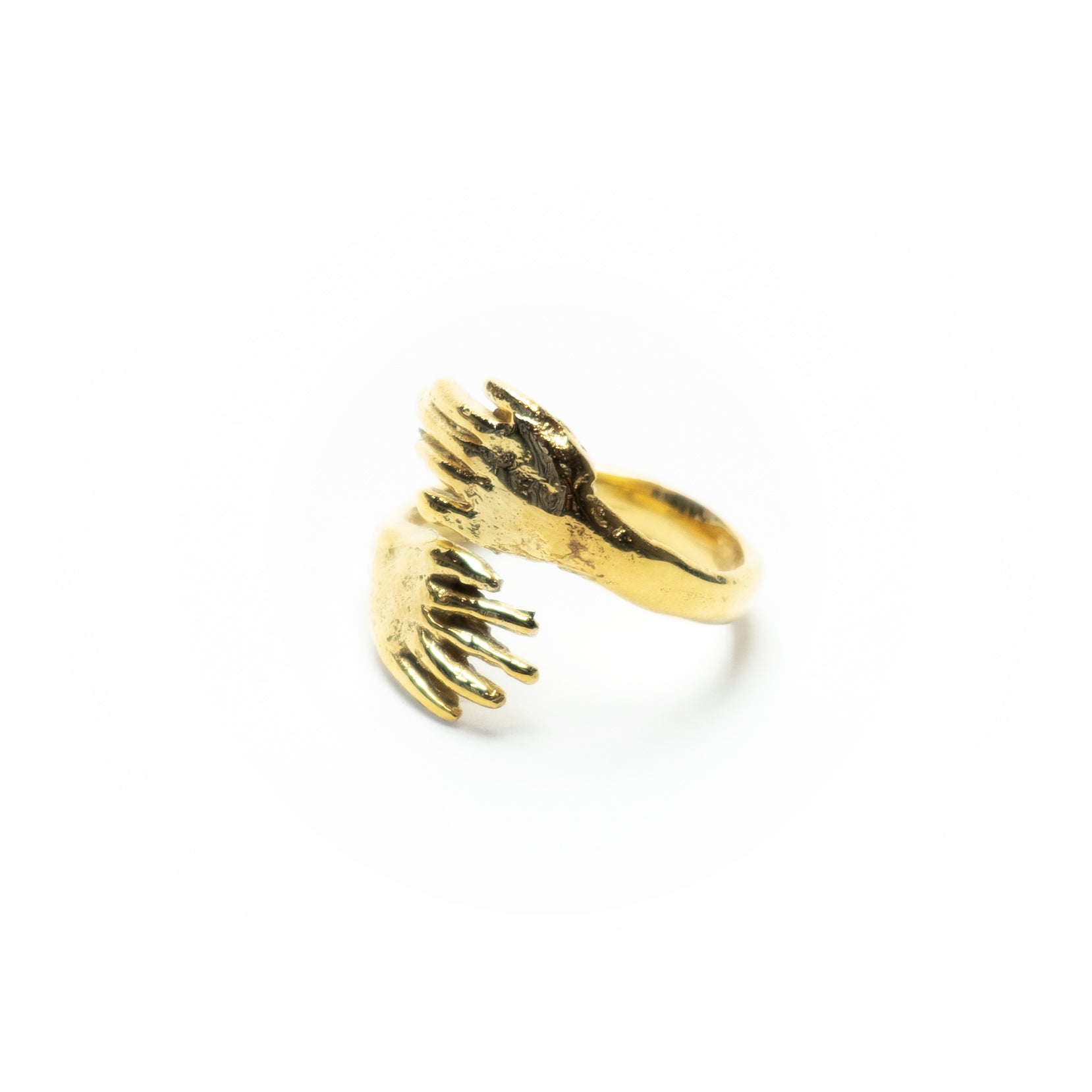 Anillo Dos Manos Oro
