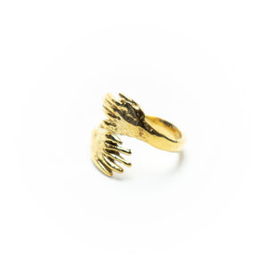 Anillo Dos Manos Oro